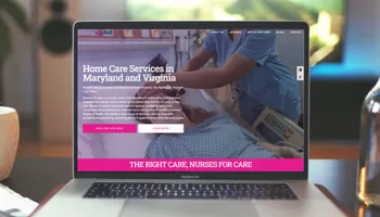 Website displayed on a laptop mockup