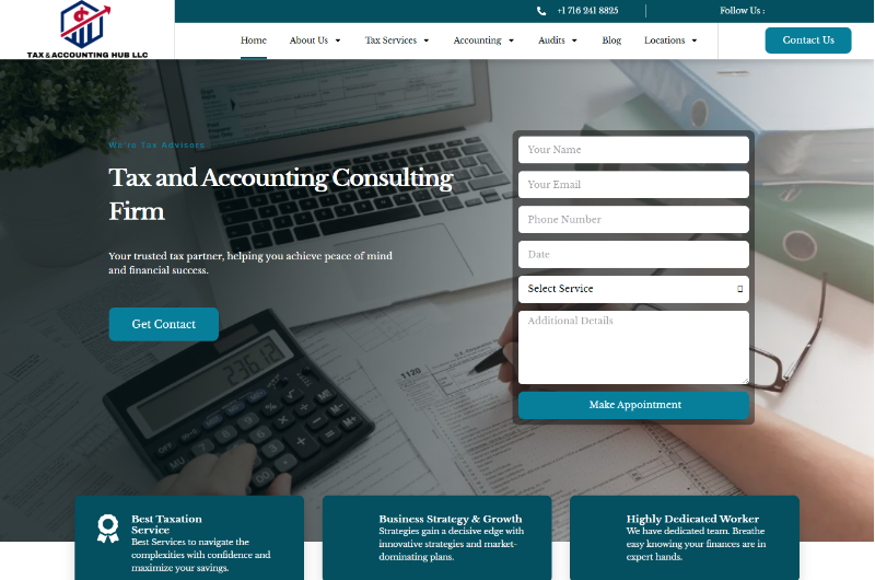 Website homepage disply form